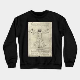 Vitruvian Man by Leonardo Da Vinci, Circa 1490 Crewneck Sweatshirt